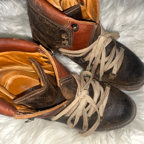 Ralph Lauren Italian Leather Hiking boots - Picture 2 of 4
